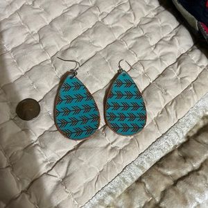 Turquoise arrow earrings